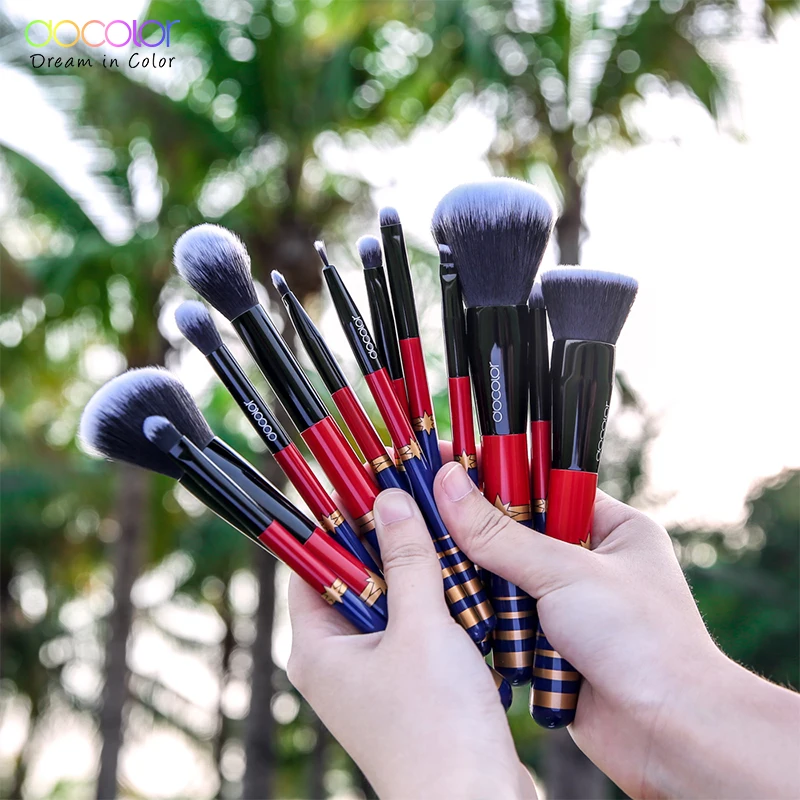 Docolor 12PCS Набор кистей для макияжа Профессиональные кисти для макияжа Синтетическая пудра для волос Фонд Тени для век Кисти для макияжа