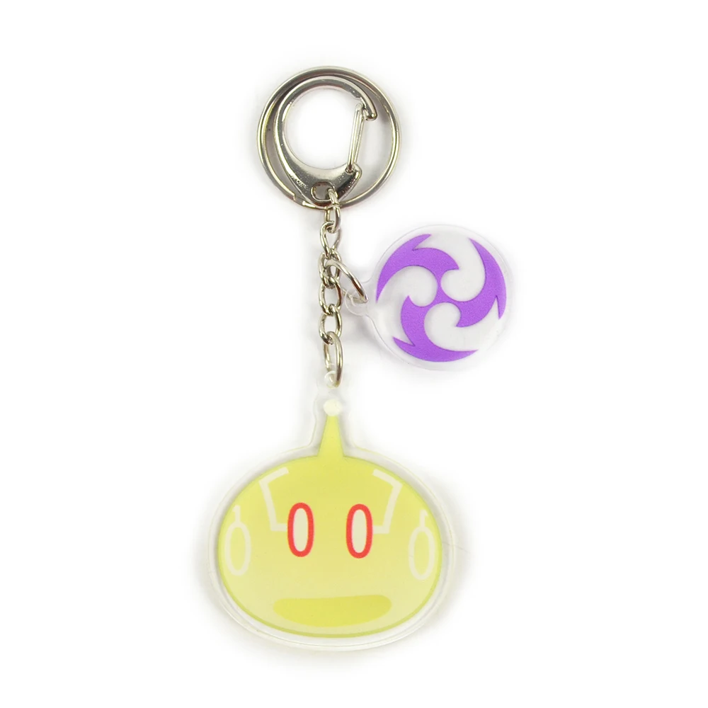 Genshin Impact Slime Keychains Eye of God 7 Element Pendant Key Ring Kawaii Cartoon Holder | Украшения и аксессуары