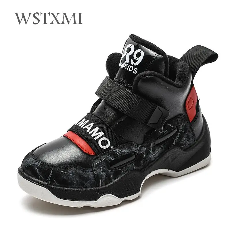 Новые зимние детские ботинки Теплые меховые для мальчиков Модные спортивные