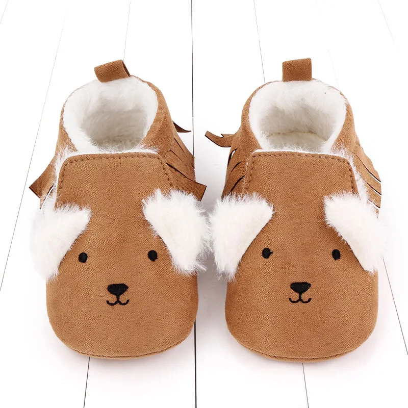 

New Rabbit Toddler Girl snow Boots Shoes Newborn Baby Autumn Winter cotton Warm Soft Sole Plush Prewalker