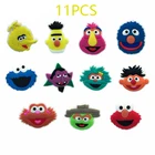 11 шт. Мультяшные подвески из ПВХ для обуви Улица Сезам Аксессуары для обуви пряжка для обуви украшения подходит Croc JIBZ детский подарок на Рождество