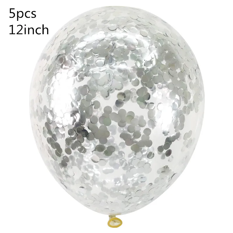 5pcs Green Balloons Confetti balloons Set Chrome ballon Birthday deco Party Wedding Decoration Wedding Anniversary globals Metallic - Цвет: 5pcs