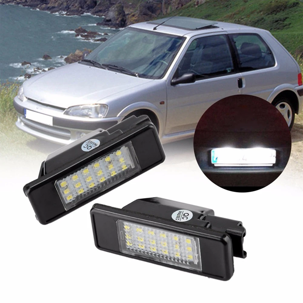 Для Peugeot 106 1007 207 307 308 3008 406 407 508 607 Citroen Berlingo C2 C3 C4 C5 II C6 C8 светодиодный номерной знак