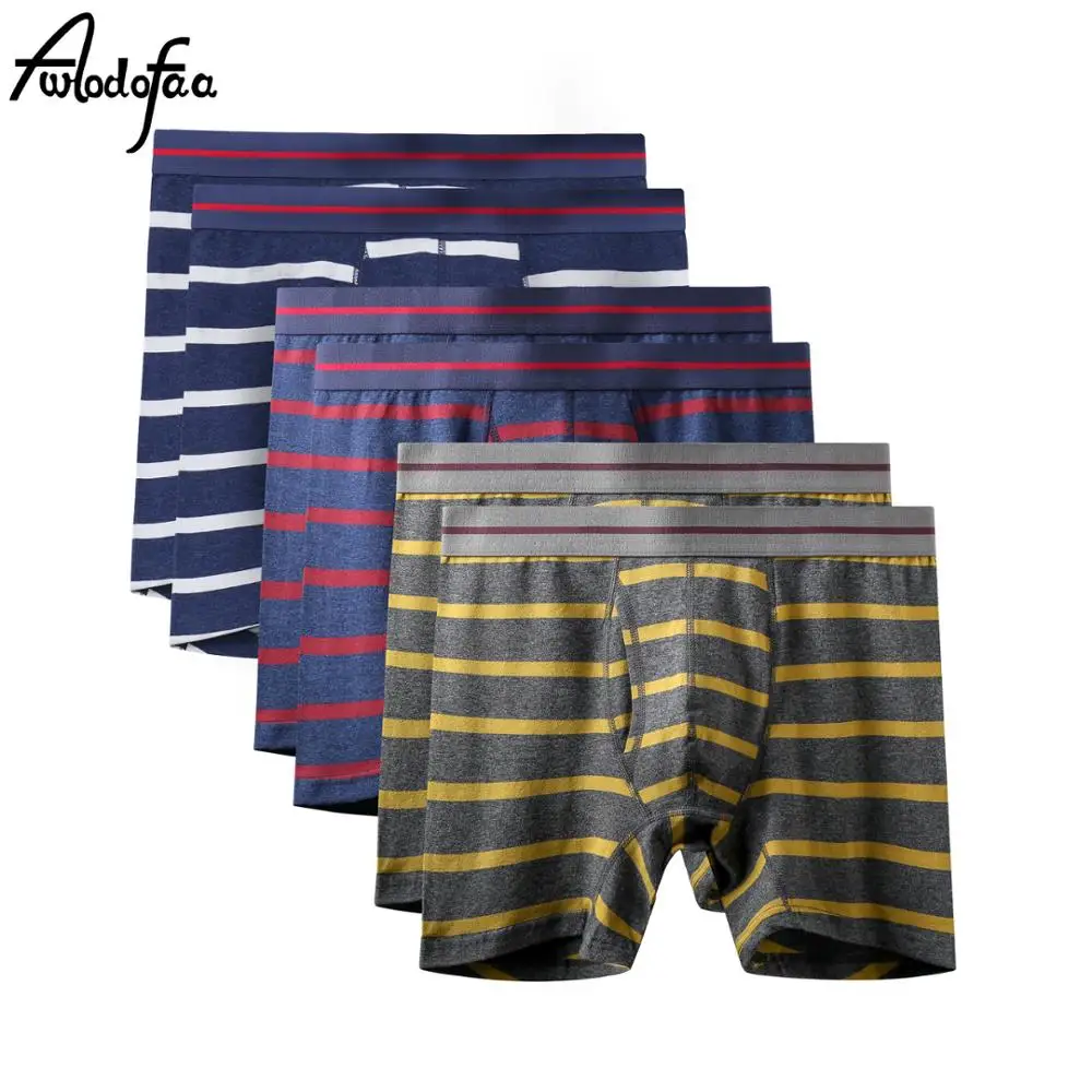 Мужские хлопковые трусы боксеры Mr 6 шт./лот брендовые сексуальные нижнее белье
