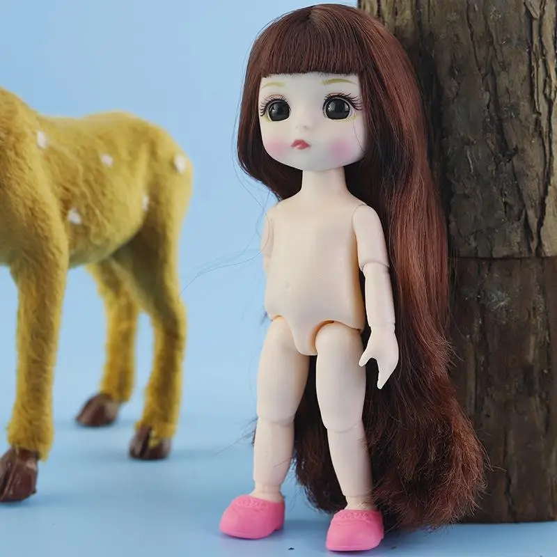 16 см 1/8 куклы 13 подвижные шарнирные Мини BJD Детские волосы Nake женские белые тела