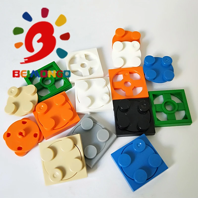 Бесплатная доставка! Строительные блоки BEIMONGO MOC поворотный элемент * 2x2
