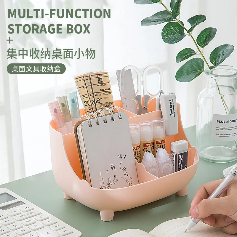 

Creative 6 Gird Desktop Organizer Pen Holder Multifunctional Desk Makeups Pencil Storage Stand Box School Office Stationery