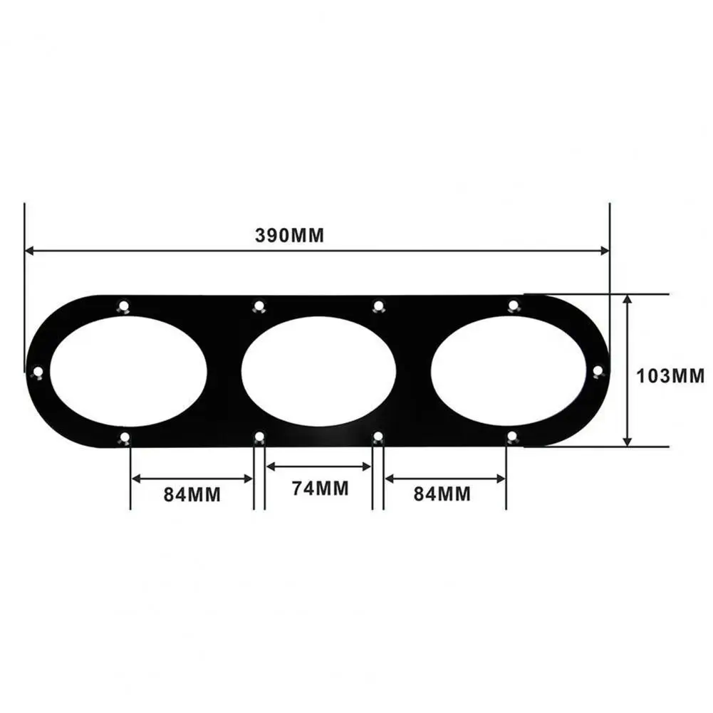 

50% Hot Sales!!! Diffuser Baffle Three Round Holes Air Diversion Aluminium Rear Bumper Diffuser Panel for Honda