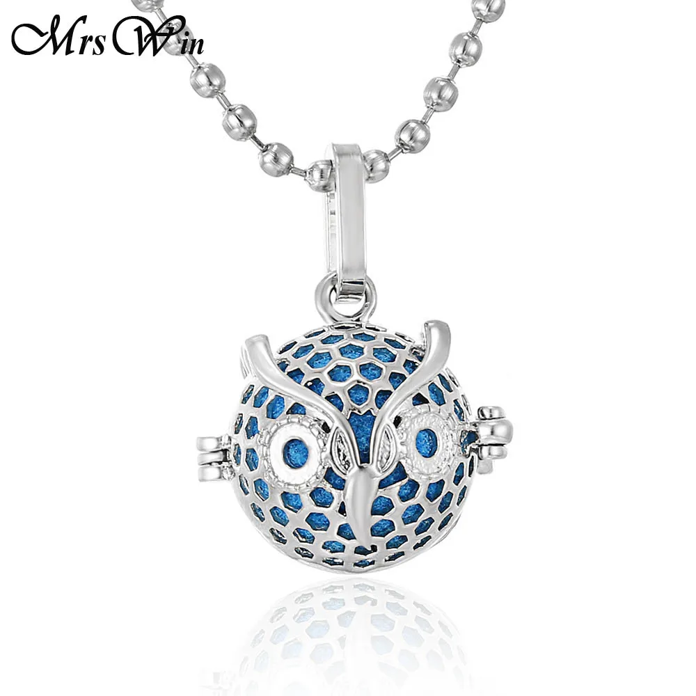 Аромадиффузор ожерелье сова цепочка до ключиц кулон духи эфирное масло