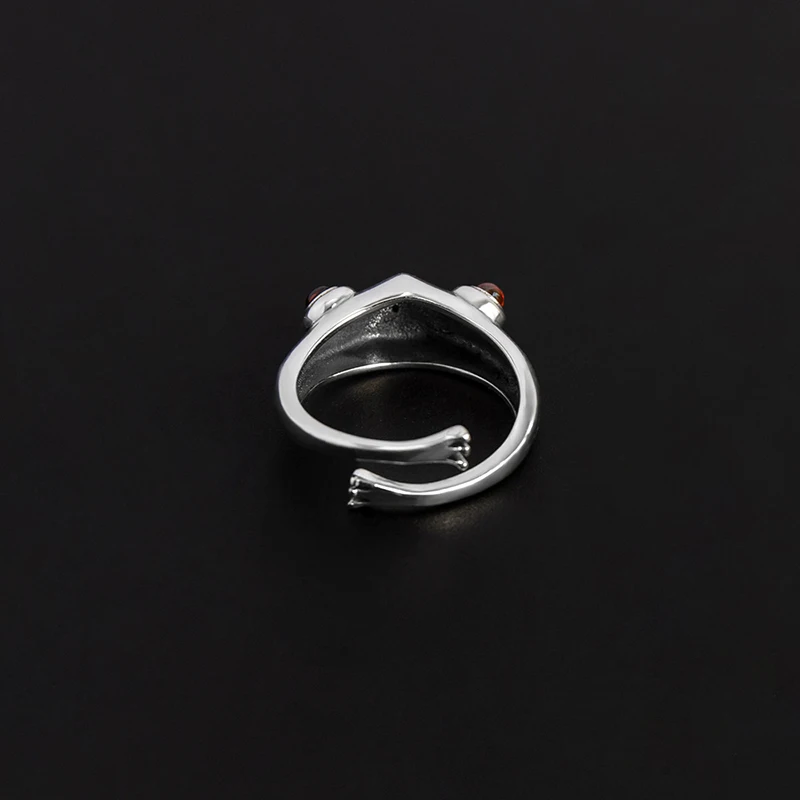 

Frog Animal Rings For Women Lady Girl Cute Fashion Open Ring Jewelry Christmas Gifts Alloy Red Rhinestone Ring Vintage