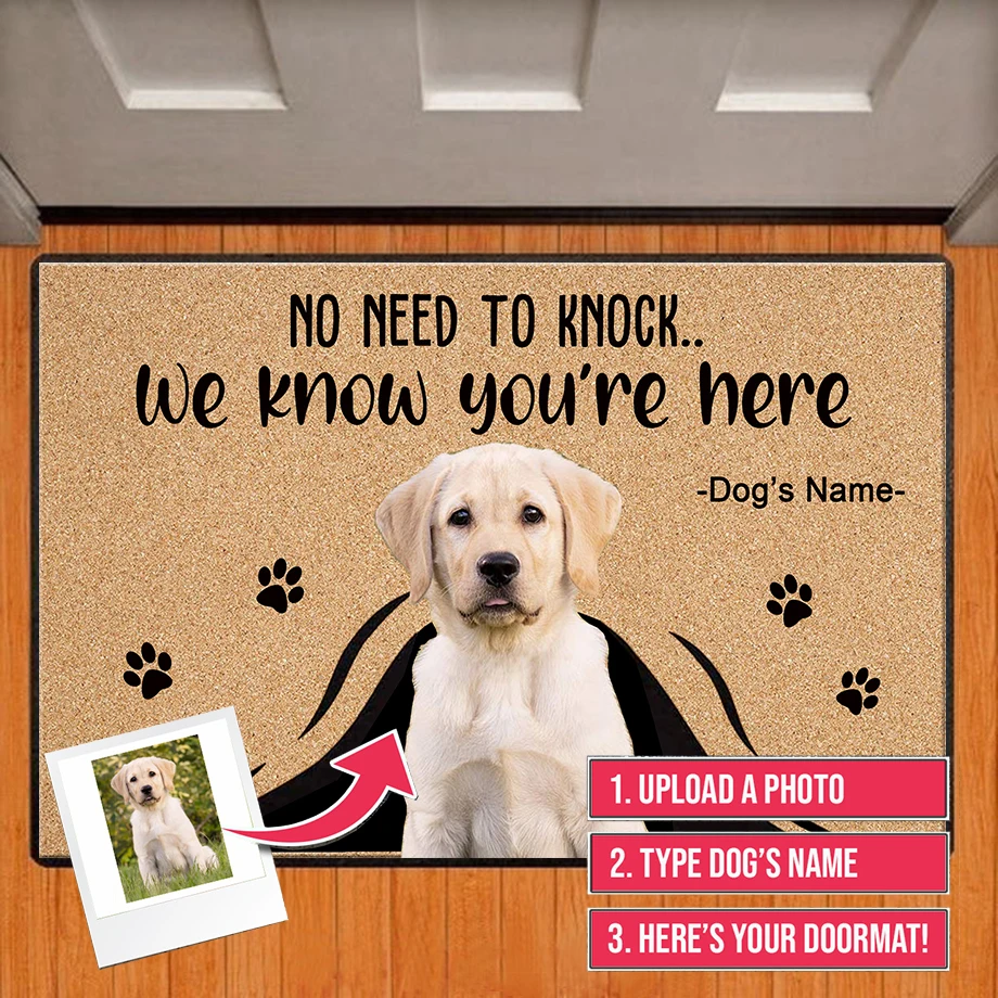 Felpudo personalizado de bienvenida para perro, Felpudo con foto del nombre de la mascota, alfombras de suelo para pasillo, alfombra, accesorio de decoración del hogar