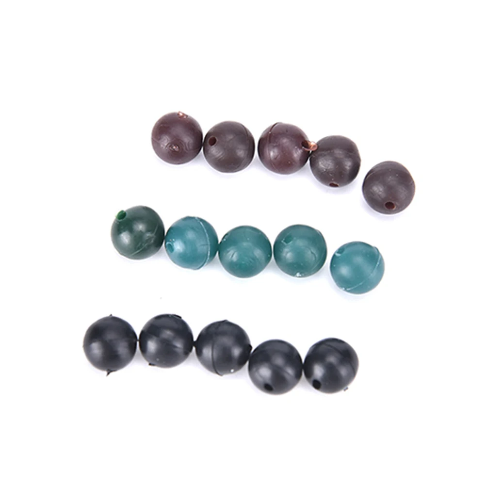 

50Pcs 8mm Floating Rig Beads Soft Carp Round Fishing Beads Carp Fishing Accessories Black, Brown, Green Fishing Tackle