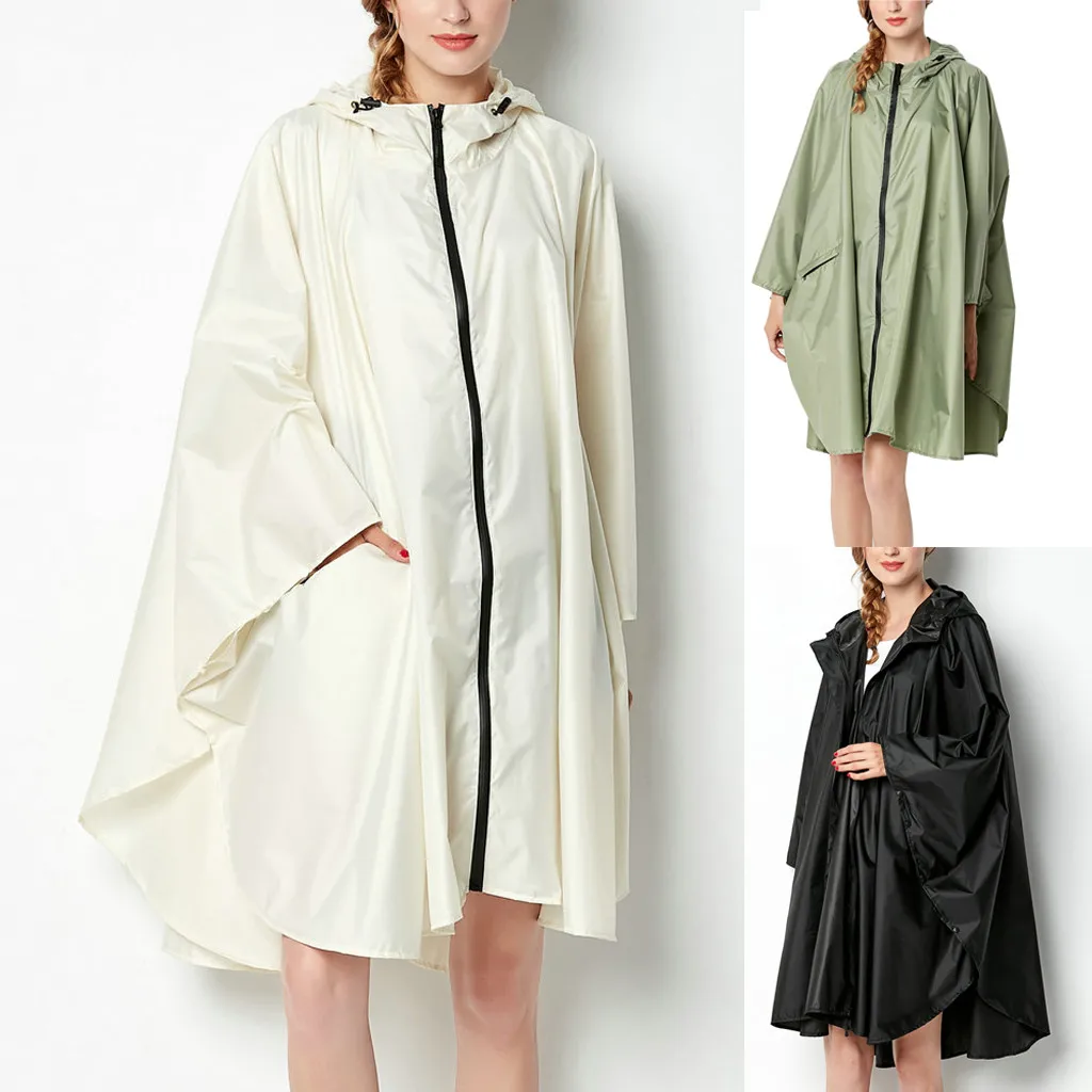 Модный женский плащ дождевик водонепроницаемый мотоциклетная утеплённая