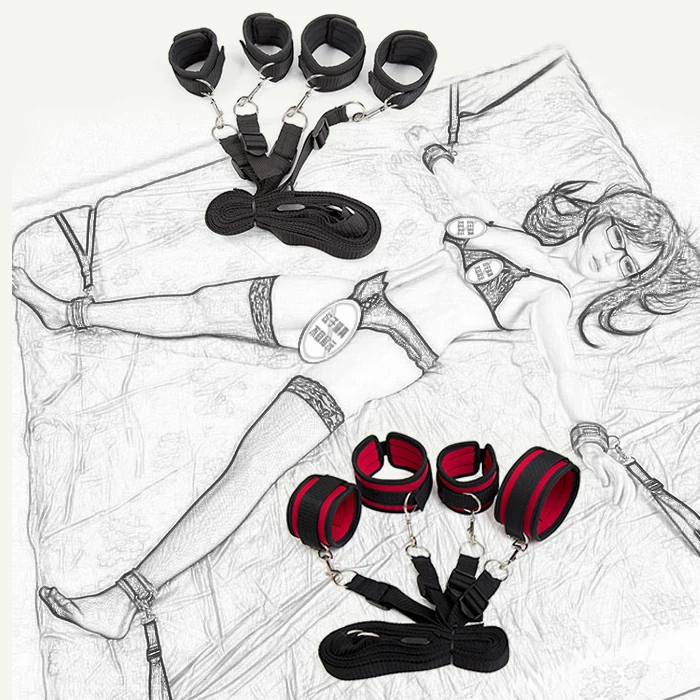Взрослые Эротические игрушечные наручники и манжеты на лодыжке БДСМ бондаж под