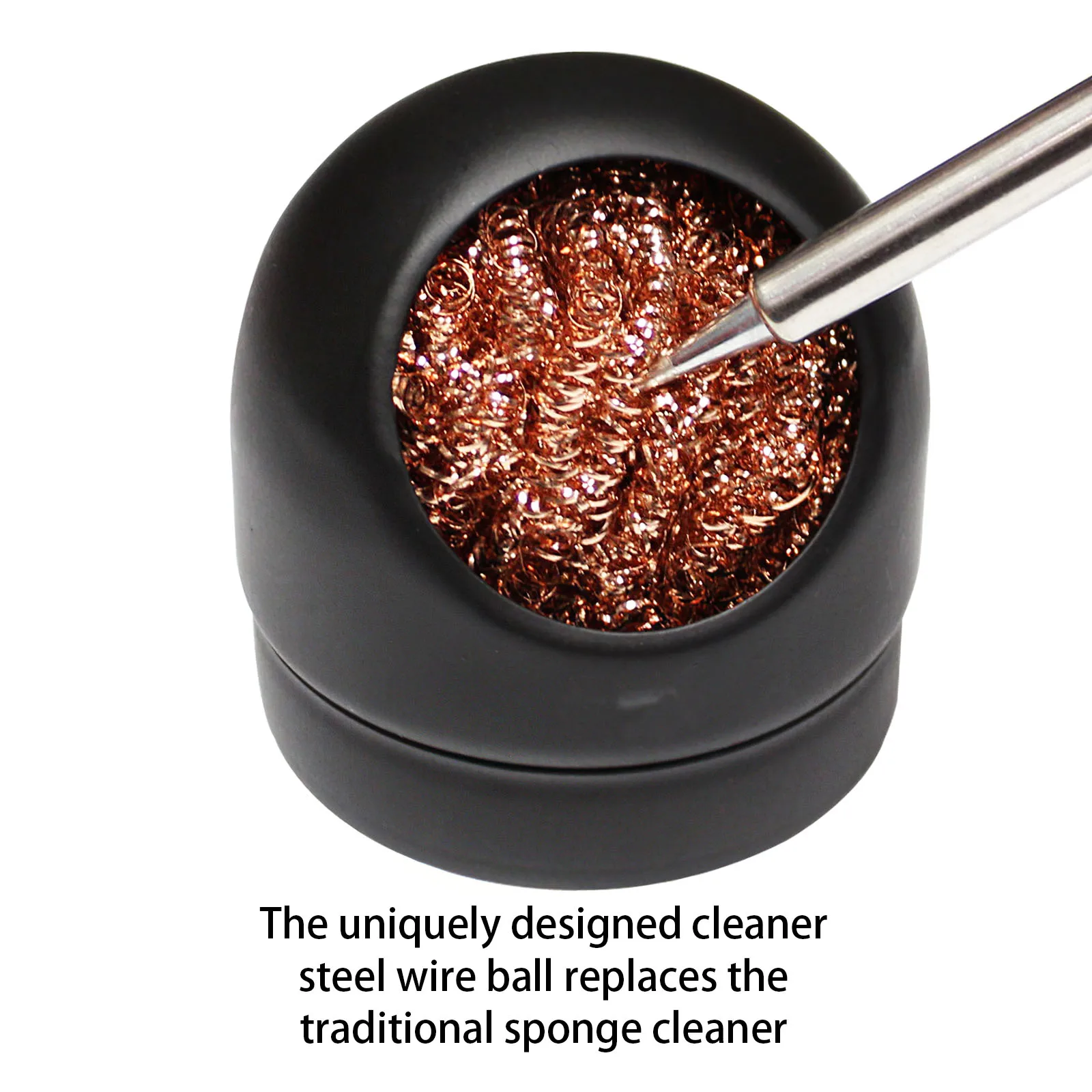 

1/3/5PCS Soldering Iron Cleaner Wire with Iron Stand Set Welding Head Solder Iron Tip Copper Cleaner Cleaning Steel Nozzle Ball