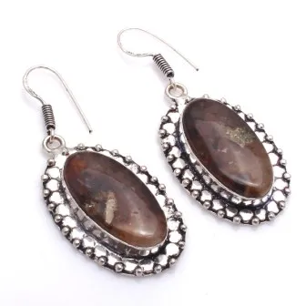 

Серьги из серебра агата, 56 мм, E6322