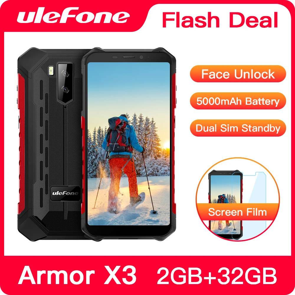 Ulefone Armor X3 Rugged Smartphone Android 9.0 IP68 Android 5.5