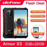 ulefone armor x3 rugged smartphone android 9 0 ip68 android 5 5 2gb 32gb 5000mah 3g rugged cell phone mobile phone android