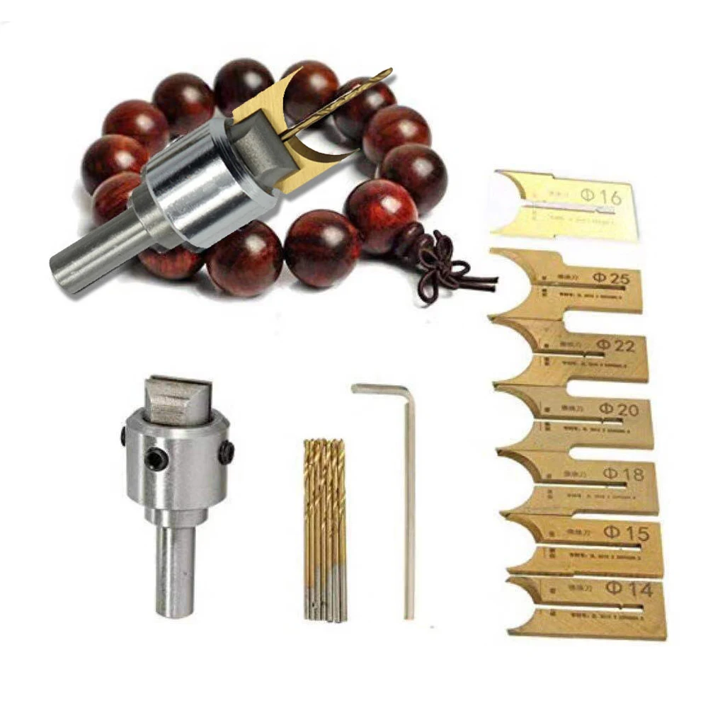 10Pcs/16pcs Carbide Ball Blade Woodworking Milling Cutter Molding Tool Beads Router Bit Drills Set | Инструменты