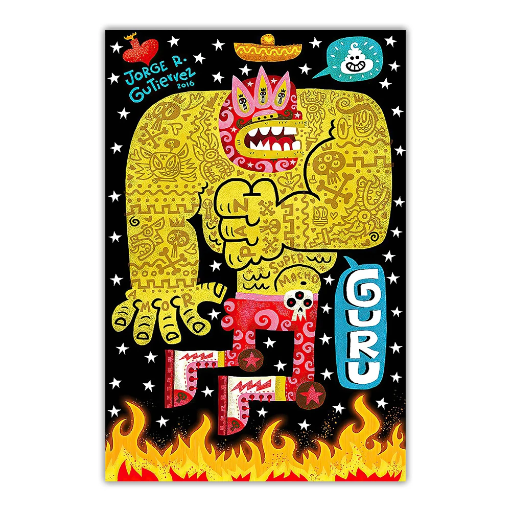 

Jorge R. GutierrezGuruCanvas Oil Painting Artwork Aesthetic Picture Poster Wall Hanging Decor Home Living Room Decoration