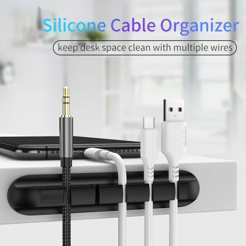 Samiyoe 3PCS for IPhone Samsung Xiaomi Computer Laptop Mobile Phone Accessories Charging USB Cable Holder Phone Cable Organizer