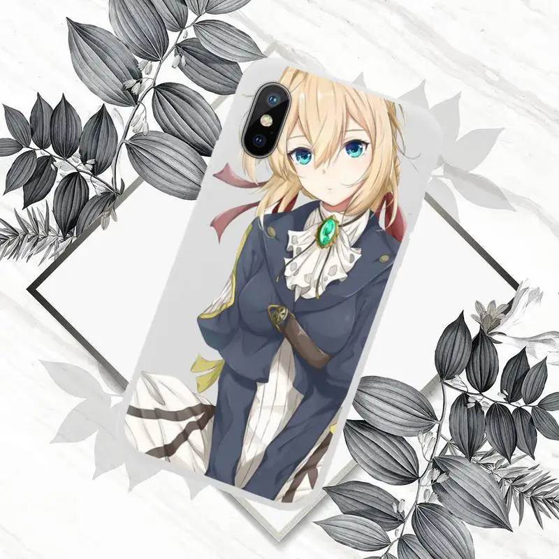 

Violet Evergarden Phone Case Candy Color for iPhone 11 12 mini pro XS MAX 8 7 6 6S Plus X SE 2020 XR