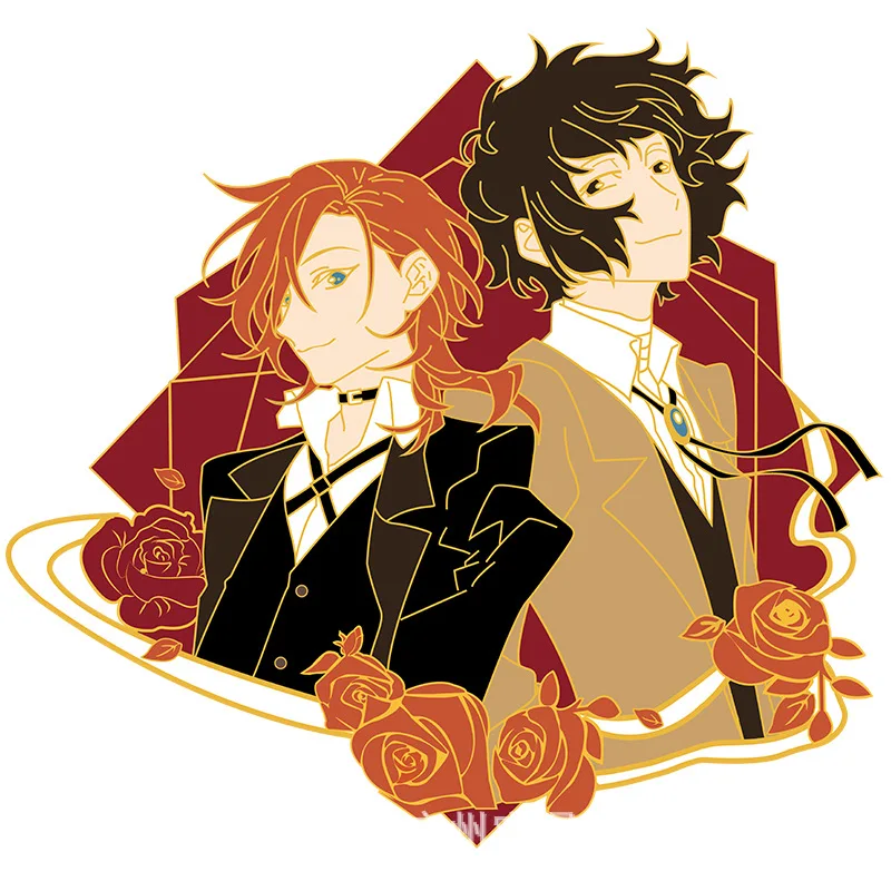 

2021 Classic Japan Anime Bungo Stray Dogs Brooch Cartoon Pin Accessories For Clothes Hat Backpack Decoration Harajuku Badges