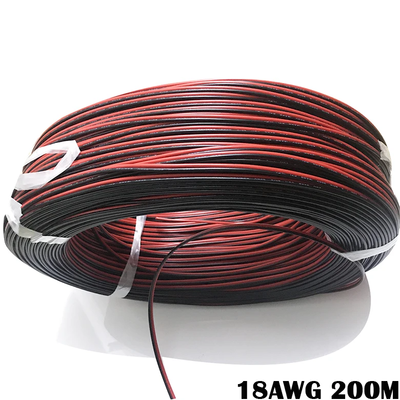 30 метров UL2468 22AWG красный и черный двухжильный провод 2Pin 2468 параллельная линия огнестойкий луженый медный провод Акустический кабель