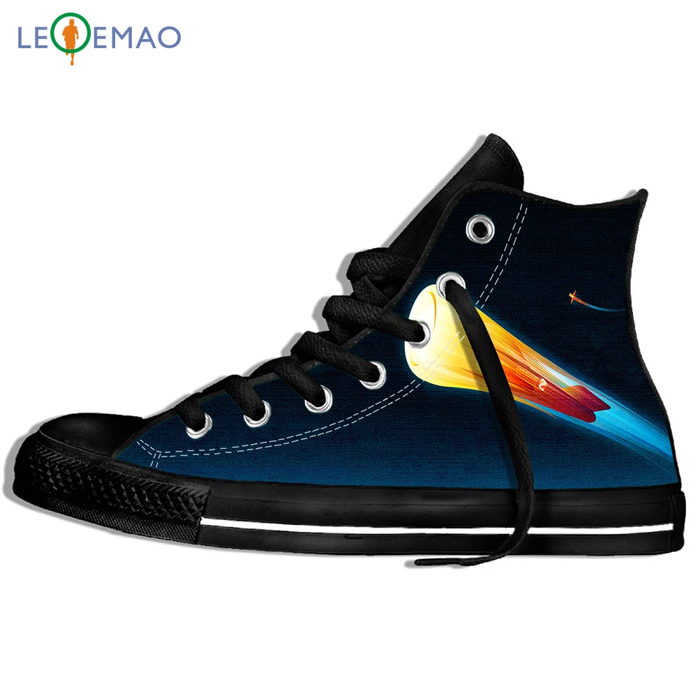 

Outdoor Walking Shoes Cool Men Funny Destination Moon Rocket Customized Printed Funny Sport Shoes Comfortable Students Sneakers