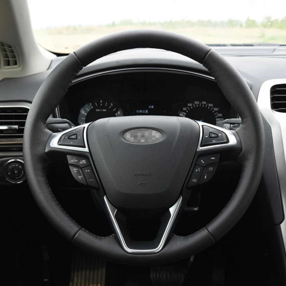 

For Ford Mondeo 2013-2015 2016 2017 2018 2019 2020 Car Steering Wheel Horn Button Cover Auto Plastic ABS Steering Wheel Cover