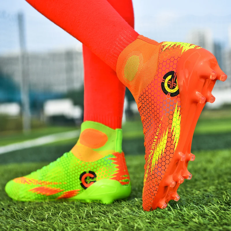 Мужские футбольные бутсы высокие носки спортивные Бутсы FG мужские кроссовки для