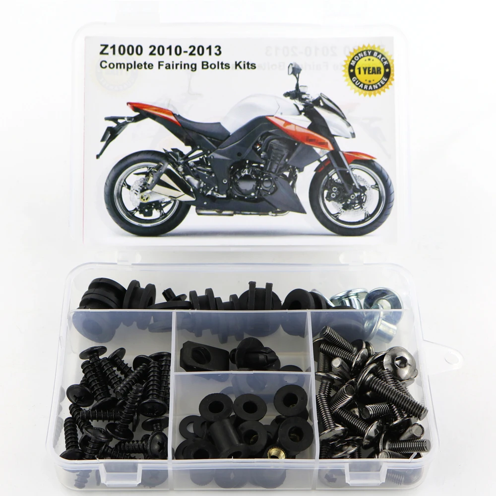 Titanium Для Kawasaki Z1000 2010 2011 2012 2013 мотоцикл Полный Обтекатель Болты Комплект зажимы гайки OEM стиль стали - Цвет: Titanium