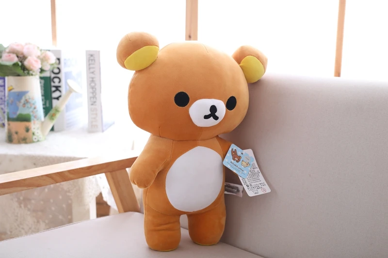 20-80 см Большой размер Rilakkuma пара Плюшевая Кукла Мягкие игрушки Подушка Аниме Желтый курица мультфильм подарки в виде животного для девушки