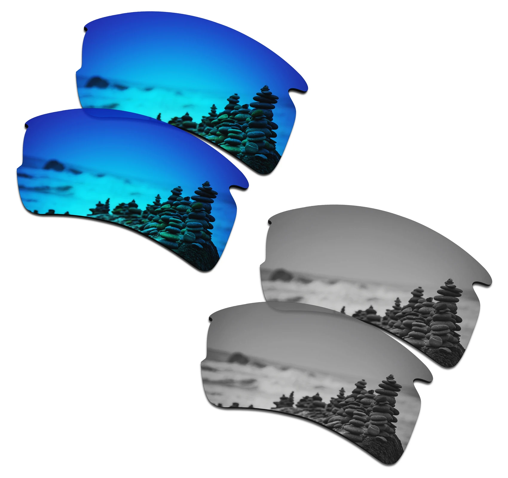 Blue and Silver SmartVLT поляризованные Сменные линзы для солнцезащитных очков Oakley Flak 2,0 XL-несколько вариантов - Цвет линз: Blue and Silver