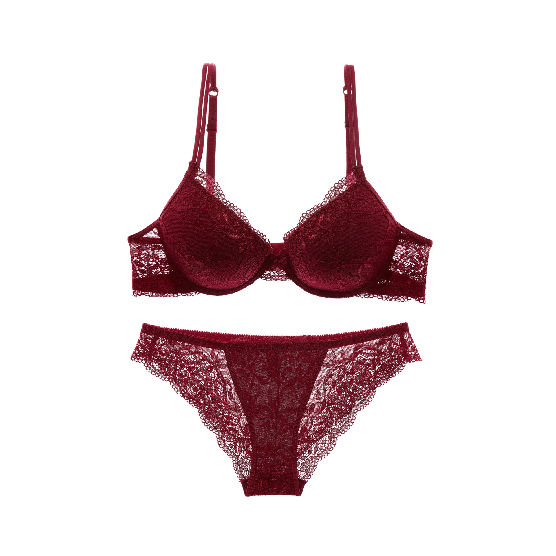 

Europe and the United States Foreign Trade Sexy Young Women's Underwear Wholesale Lace Bra Gather Adjustable Women's Bra