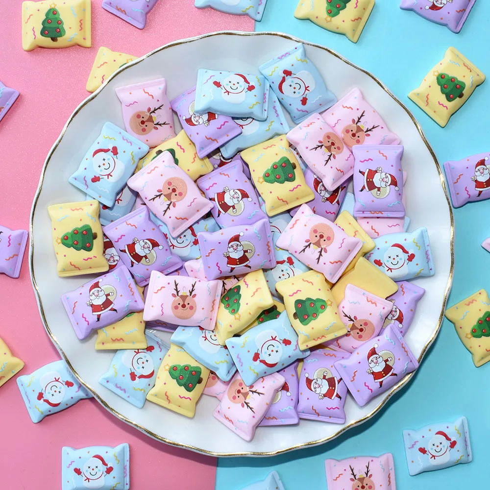 Рождественские милые блестящие сладости из смолы рождественские конфеты