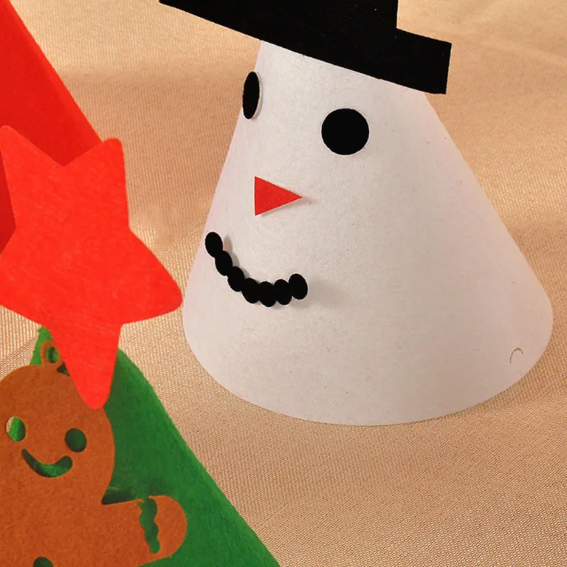 1 шт. 2 стиля мультфильм Пышная юбка колокол шляпа снеговика Рождественская елка