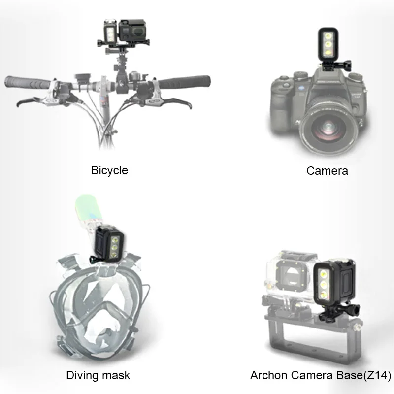 

ARCHON DV400 Light LED Flashlight Outdoor Camera Photography Fill Light Lighting Underwater Video Light Torches