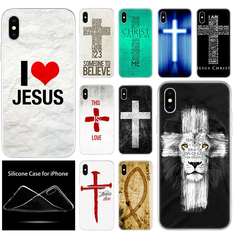 Роскошный силиконовый чехол для телефона в стиле Библии Иисус Христос