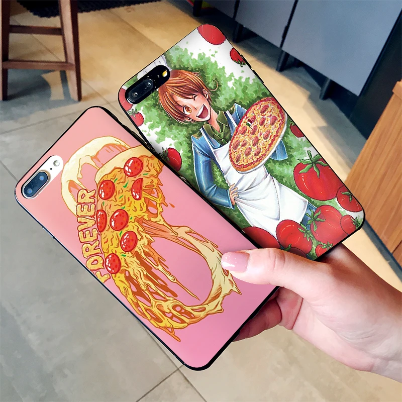 Модный чехол для iPhone XS Max XR с изображением чипов пиццы еды гамбургеров мягкий