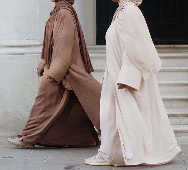 2 Piece Matching Set Muslim Hijab Dress Ramadan Prayer Abaya Turkey Arabic African Islam Clothing Outfit Abayas for Women Dubai |