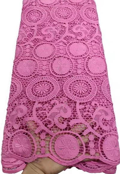 Африканский шнур кружевной ткани молочный шелк водорастворимый платье кружево