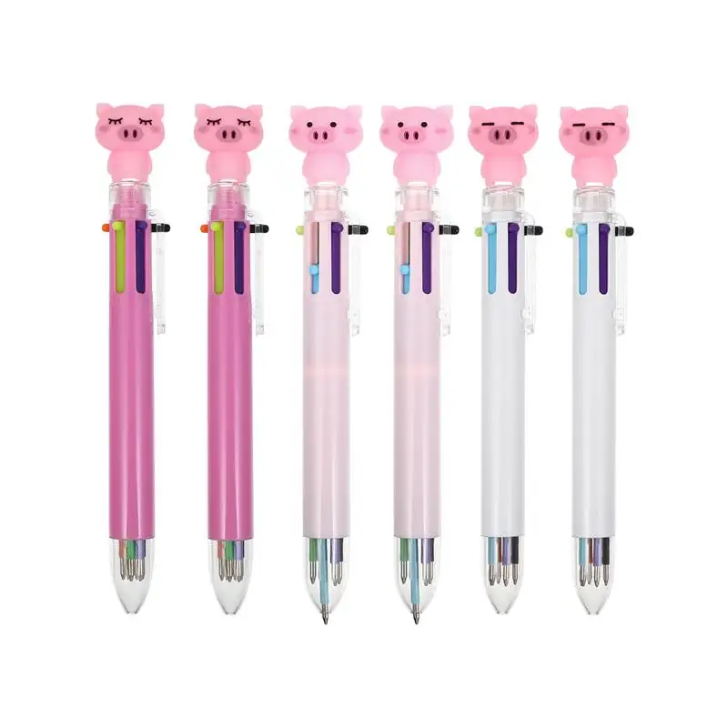 

6Pcs Colored Ballpoint Pens Students Stationery School Supplies for Student