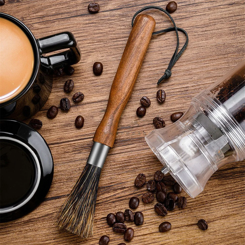 1Pcs Wood Handle Coffee Machine Cleaning Brush Bean Grinder Powder Cleaner Espresso Household Gadgets Bar Tool New | Дом и сад