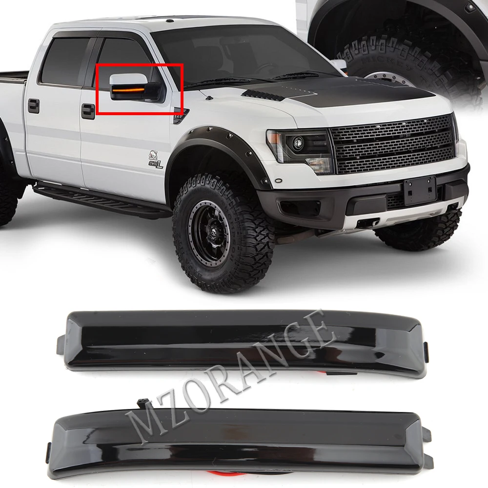 

LED no Dynamic Side Mirror Turn Signal Lights For Ford F150 F-150 2009-2014 SVT Raptor 2010-2014 Lamp Blinker Indicator