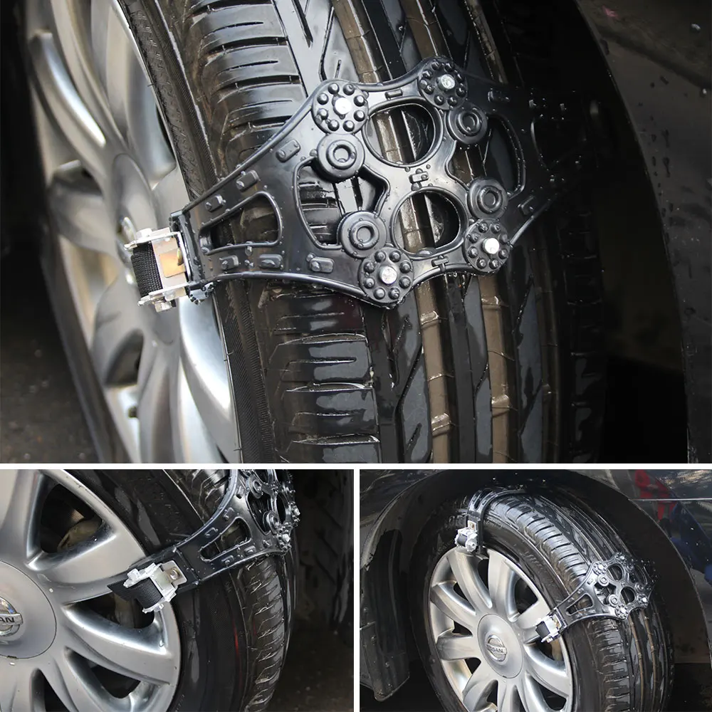 Черная автомобильная цепь для колес и снега противоскользящая автомобильный