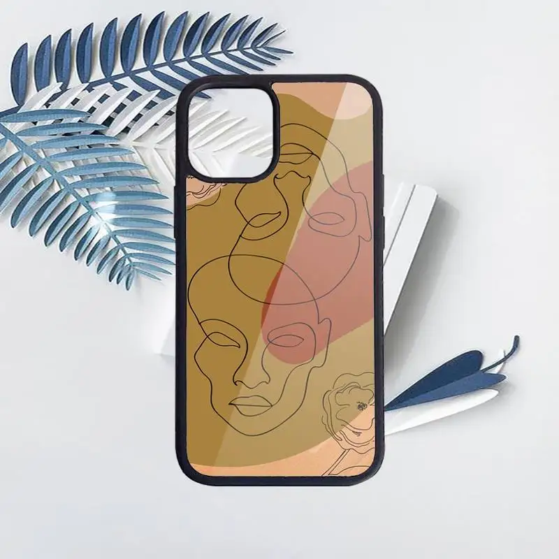 

Poster Minimalist Face artwork sketch Phone Case PC for iPhone 11 12 pro XS MAX 8 7 6 6S Plus X 5S SE 2020 XR