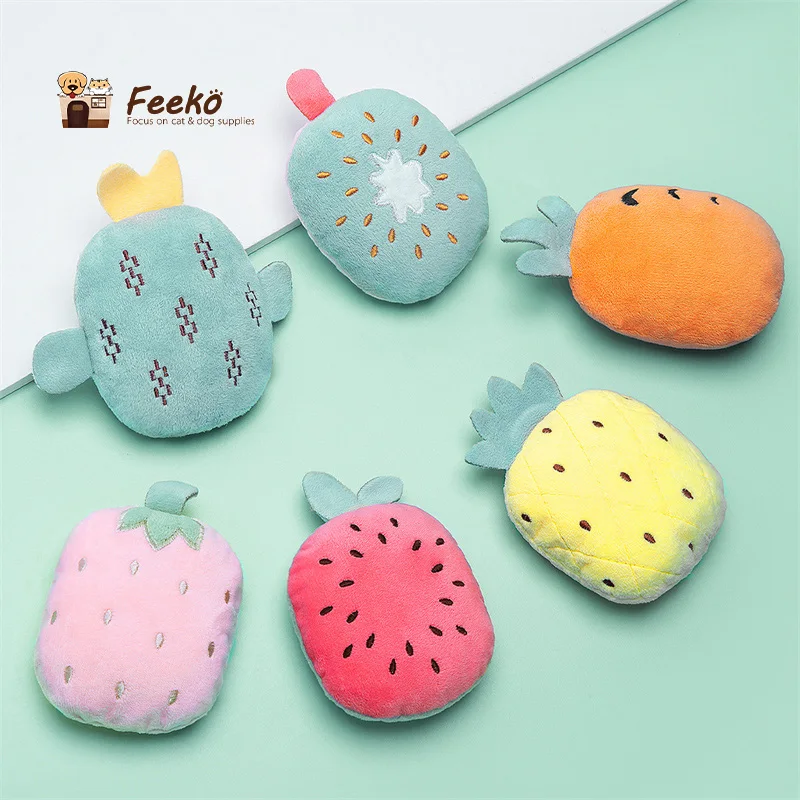 

Feeko Catnip Chew Plush Cat Toy 6Pcs Interactive Play Squeak Toys For Kitten Pets Cats Supplies Teething Cat Accessories