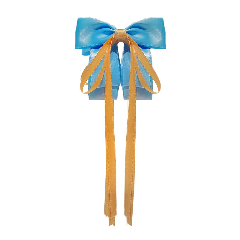 

Children's bow hair accessories princess girls super fairy cute French streamer red spring clip headdress hairpin