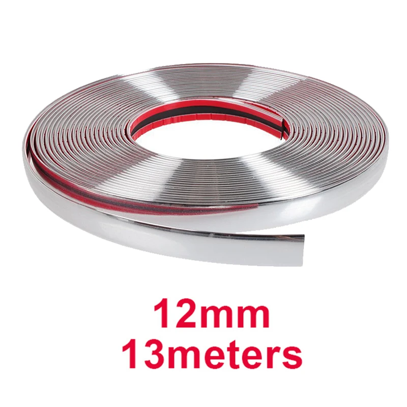

13 м Серебряный автомобиля хром Стайлинг украшения прокладки уравновешивания Ленты Авто DIY защитный Стикеры 6 мм 8 мм 10 мм 12 мм 15 мм 20 мм 30 мм 13 м 6 мм-30 мм автомобильная декоративная лента